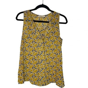 Fun2Fun Sheer Tank/Blouse -‎ Size Medium - Yellow/Black